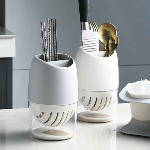Modern Round Utensils Holder Knife Kitchen Drying Rack Style Degree Sg Singapore