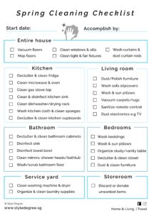 spring cleaning home 2019 house tips checklist singapore sg style degree