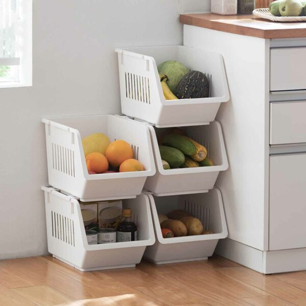 Luxe Stackable Basket Organizer Storage Box Boxes Kitchen Accessories Homeware Style Degree Sg Singapore