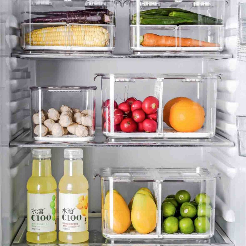 Klear 2-Way Fridge Storage Box Food Container Refrigerator Chiller Vegetable Holder Style Degree Sg Singapore