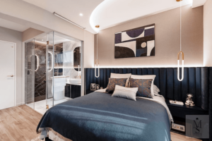 luxe hdb master bedroom neutral colours design ideas singapore, Master bedroom interior design, Style Degree, Singapore, SG, StyleMag