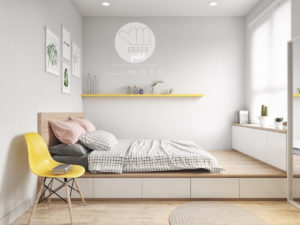 Platform bed with storage for bedroom, Scandinavian bedroom design, Scandi bedroom design, Style Degree, Singapore, SG, StyleMag 