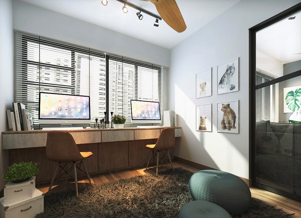 HDB Study Room Home Office Design Ideas, 5 room HDB, 4 room HDB, Style Degree, Singapore, SG, StyleMag