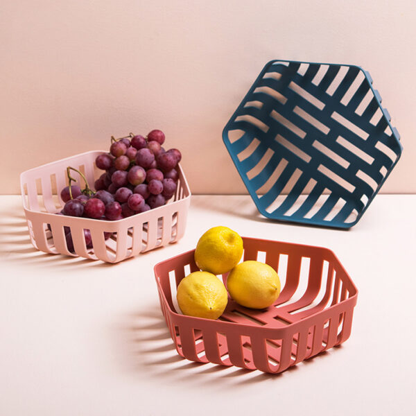 Eclectic Hexagon Fruit Basket Food Container Holder Dining Living Room Kitchen Style Degree Sg Singapore