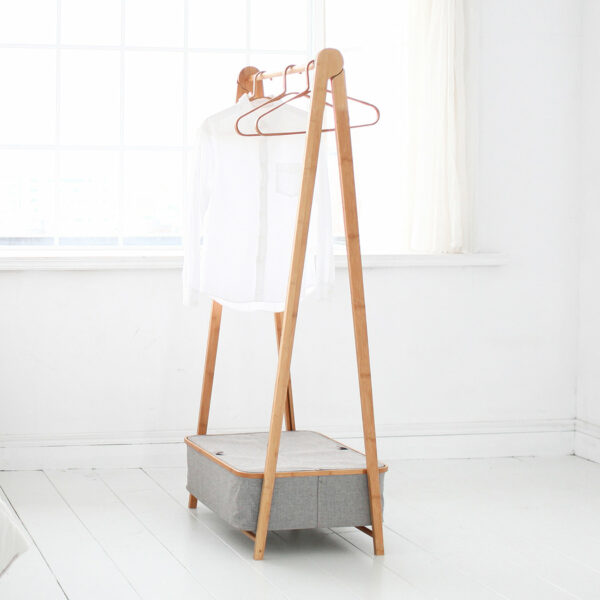 Gaia Foldable Clothes Rack With Storage Box Open Wardrobe Closet Style Degree Sg Singapore