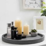 Bathroom tray with grey base, Bathroom tray with skincare products and small succulent, Style Degree, Singapore, SG, StyleMag.