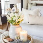 Living room tray with white tulips, Living room tray with candles and matchsticks, Style Degree, Singapore, SG, StyleMag.