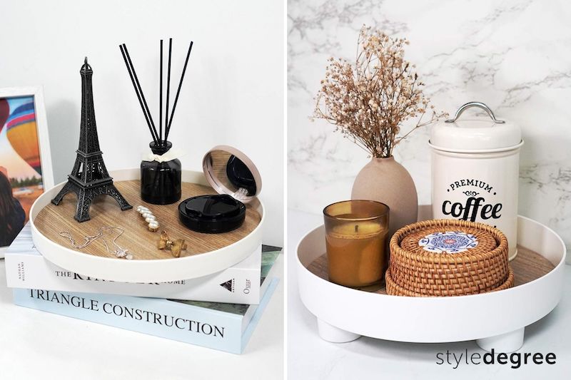 Styling ideas for decorative tray, How to style a decorative tray, Ideas for a decorative tray, Ideas for a vignette tray, Style Degree, Singapore, SG, StyleMag.