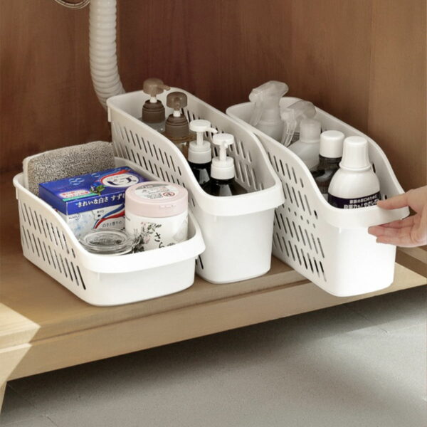 Simple Sliding Storage Basket (With Wheels) Rectangular Box Sink Kitchen Organizer Home Essentials Style Degree Sg Singapore