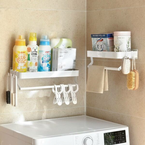 Toughly Wall Holder (With Hanging Bar) Bathroom Storage Shelf Soap Storage Shampoo Storage Cleaning Supplies Storage Bathroom Essentials Style Degree Sg Singapore