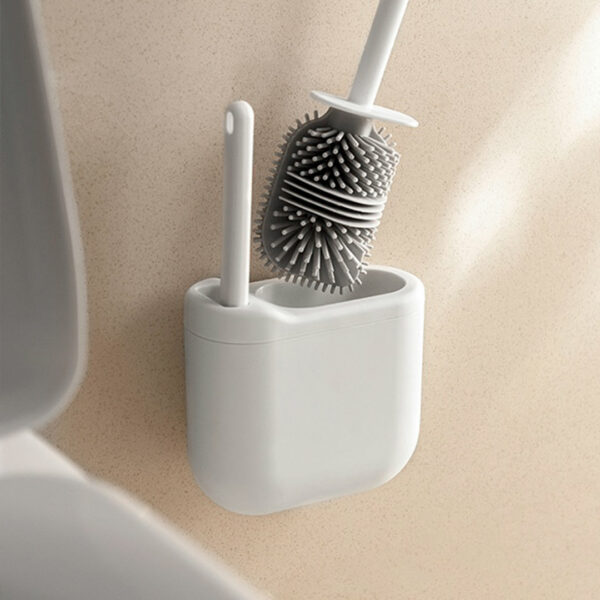 Dual Toilet Bowl Brush Scrub (With Wall Holder) Silicone Toilet Brush Toilet Bowl Brush And Holder Bathroom Cleaning Brush Bathroom Essentials Style Degree Sg Singapore