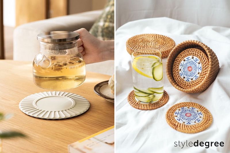 Which coaster is for me pros cons feature image, Pros and cons of 6 coaster materials, Style Degree, Singapore, SG, StyleMag.