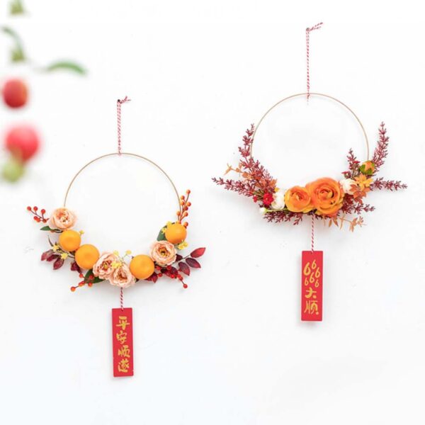 Exquisite CNY Wall Wreath chinese lunar new year style degree sg singapore