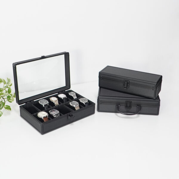 Sleek Watch Case Box (With Cushion) Watch Box Storage Watch Box For Men Luxury Padded Protective Watch Box Watch Display Case With Transparent See Through Lid Style Degree Singapore Sg