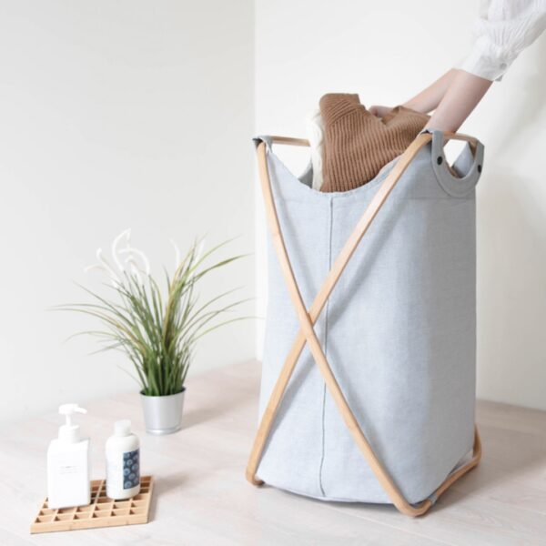Gaia Detachable Laundry Hamper Basket Laundry Basket Foldable Stylish Laundry Basket Movable Laundry Bin Bag Style Degree Sg Singapore