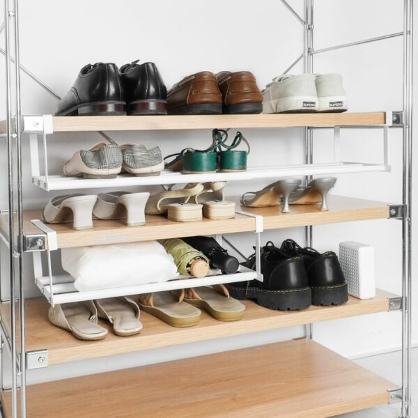 Extendable Shoe Rack Under Shelf Organizer Adjustable Shoe Storage Rack Expandable Shoe Rack Under Shelf Storage Rack Style Degree Singapore Sg