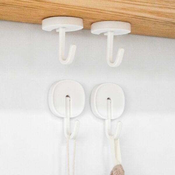 This handy hook can be used in 2 ways – stick it under a flat surface or on a vertical wall. Perfect for small spaces, it provides a convenient and stylish solution for small accessories such as keys, belts or kitchen tools.
