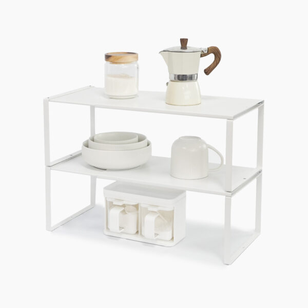 Extendly™ Kitchen Shelf & Countertop Rack Kitchen Countertop Organizer Countertop Shelf for Kitchen Extendable Kitchen Rack Organizer Shelf Riser For Plates Bowls Inside Cabinet Kitchen Rack To Maximise Organizer Space Style Degree Singapore Sg