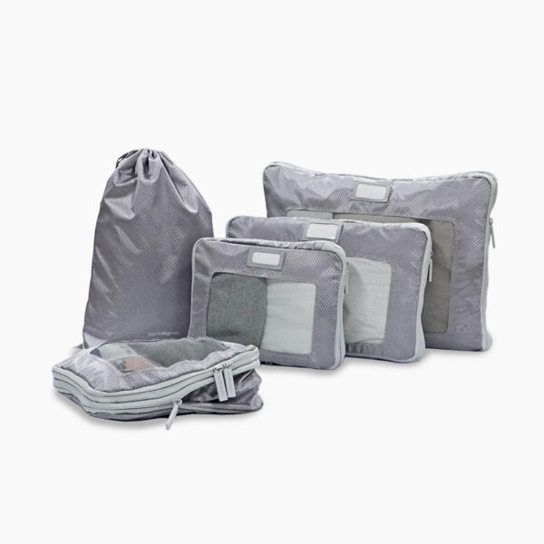 SetOff™ Compressible Packing Cubes (Set of 5) Compression Packing Cubes For Travel Luggage Clothes Organizer Travel Packing Cubes With Various Sizes Shoe Bag Travel Packing Organiser Singapore Sg Style Degree